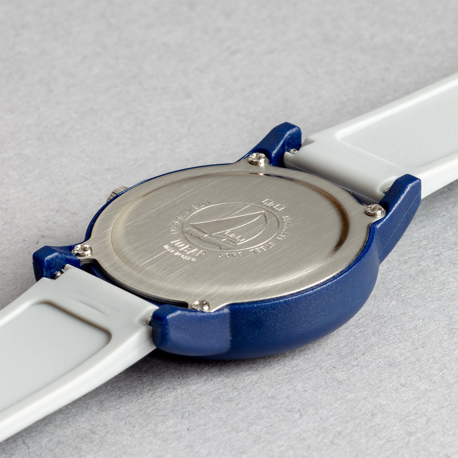 Q&Q QQ V23A-005VY グレー グレー文字盤 アナログ キッズ 腕時計 ケースバック