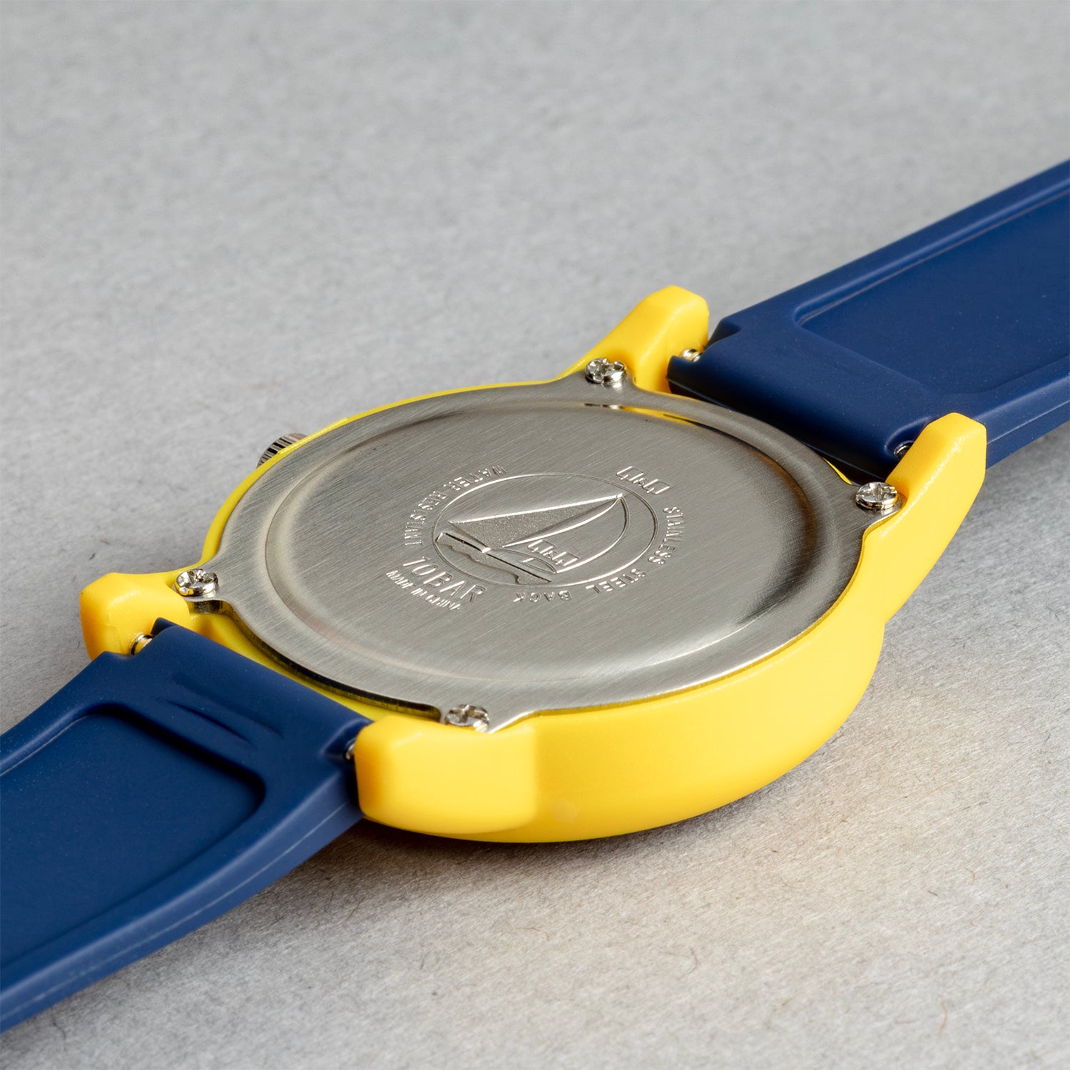 Q&Q QQ V23A-013VY ネイビー ホワイト文字盤 アナログ キッズ 腕時計 ケースバック