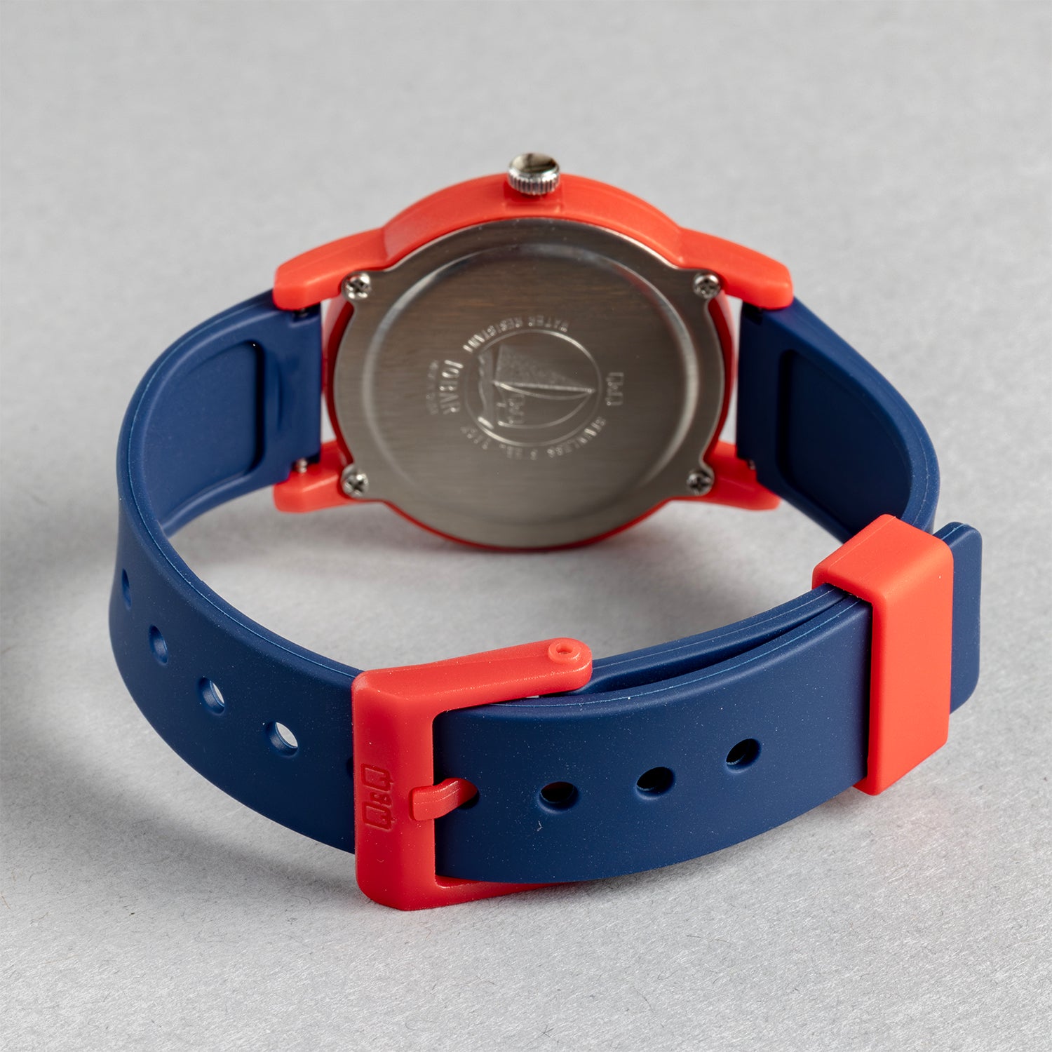 Q&Q QQ V23A-015VY ネイビー ホワイト文字盤 アナログ キッズ 腕時計 ベルト