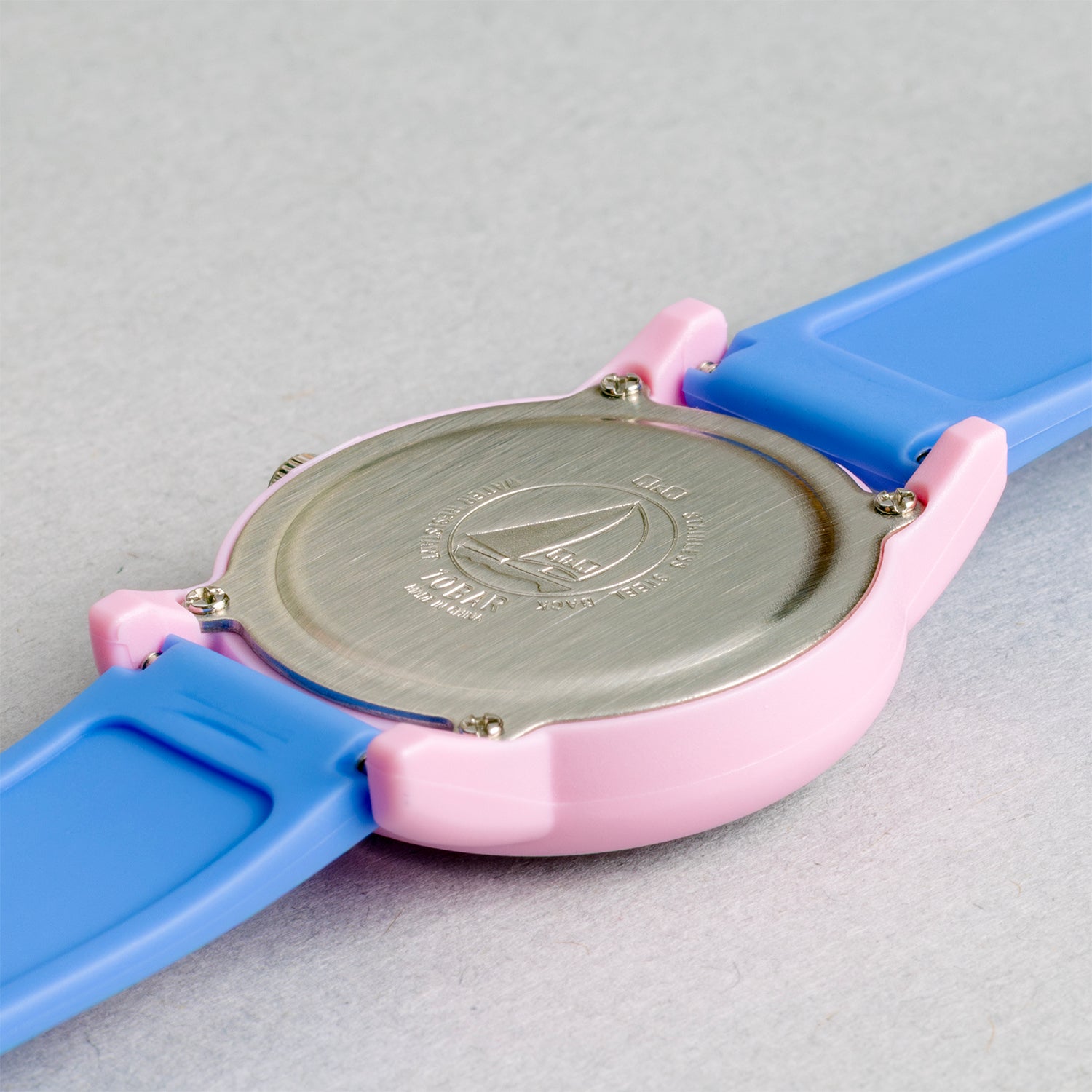 Q&Q QQ V23A-019VY ブルー ブルー文字盤 アナログ キッズ 腕時計 ケースバック