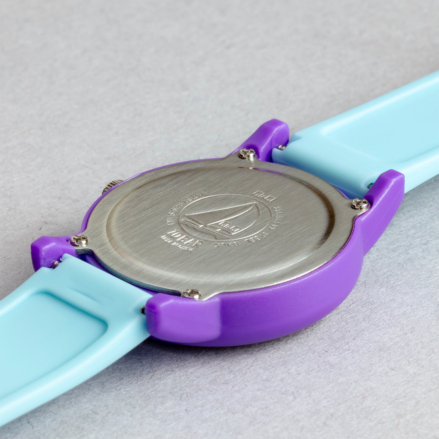 Q&Q QQ V23A-020VY ブルー ブルー文字盤 アナログ キッズ 腕時計 ケースバック