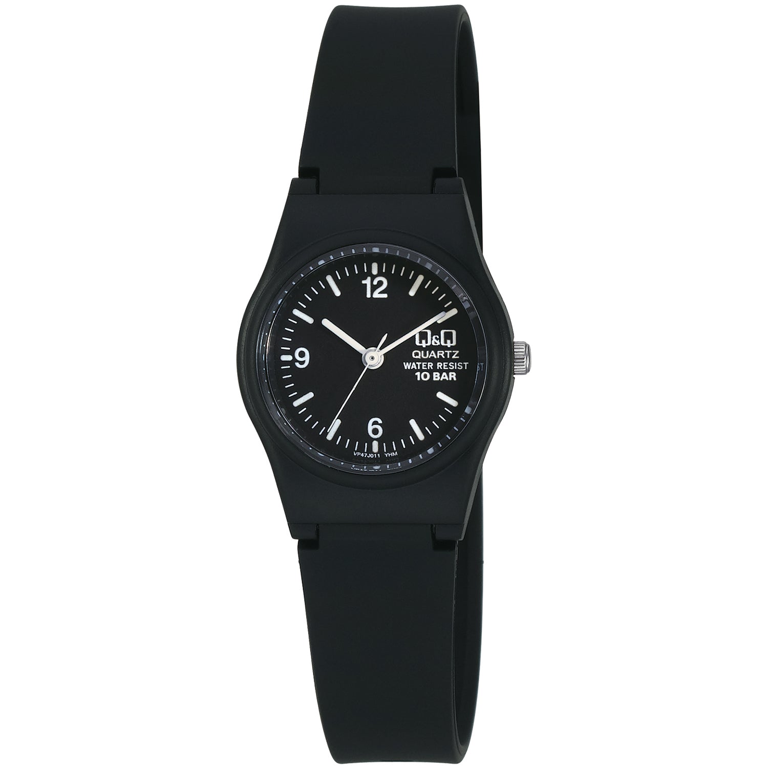 Q&Q QQ VP47J011Y ブラック ブラック文字盤 アナログ レディース 腕時計