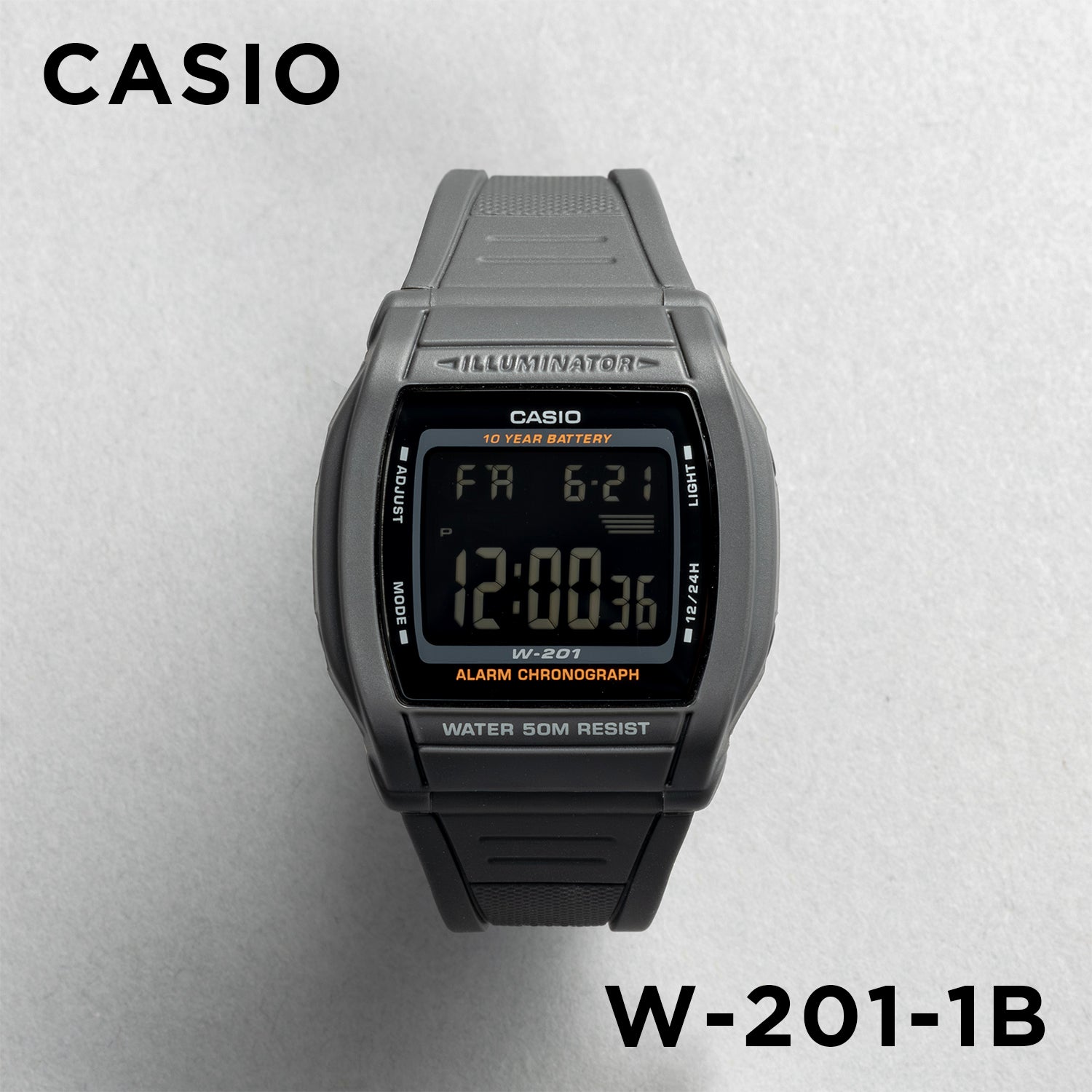 Casio Standard Mens W-201-1B. 腕時計 w-201-1b_1