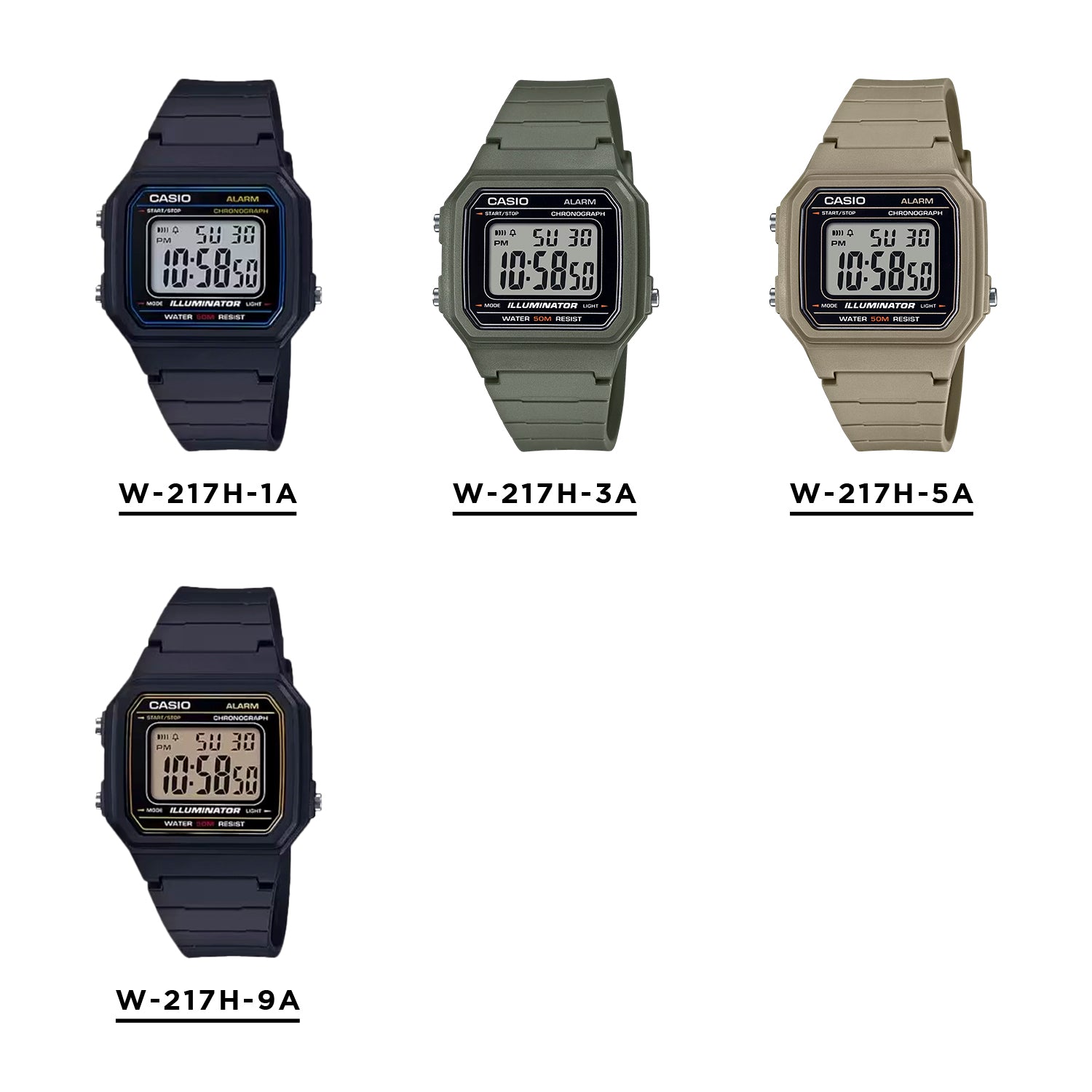 Casio Standard Mens W-217H. 腕時計 w-217h_2