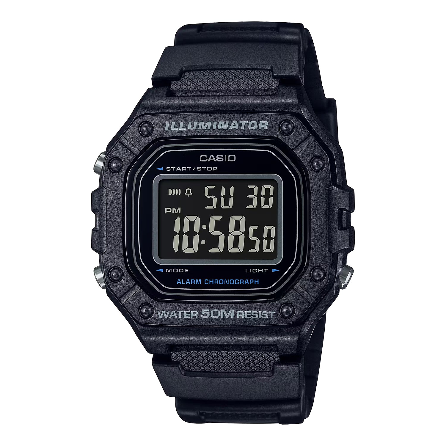 CASIO カシオ W-218H-1B ブラック ブラック文字盤 デジタル メンズ 腕時計