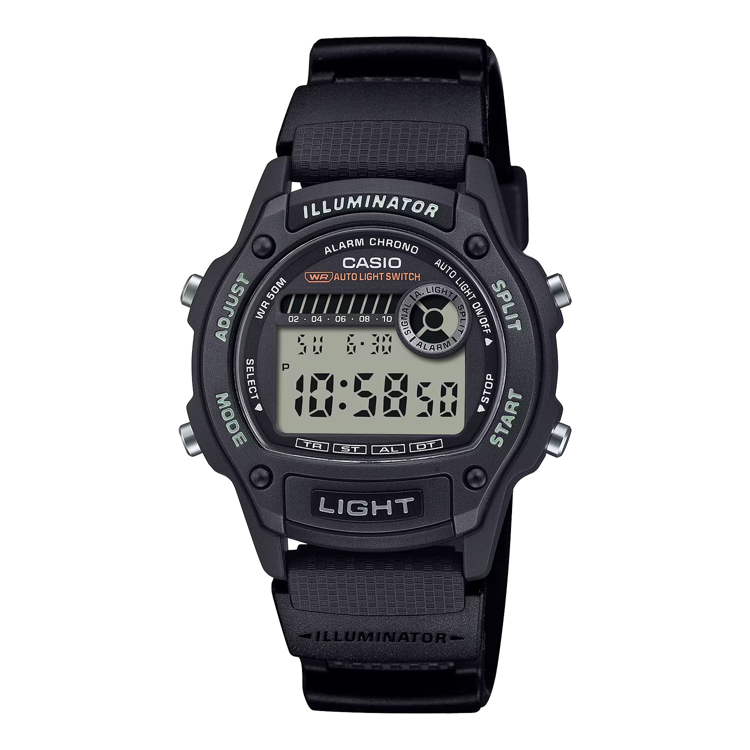CASIO カシオ W-220H-1A ブラック ブラック文字盤 デジタル メンズ 腕時計