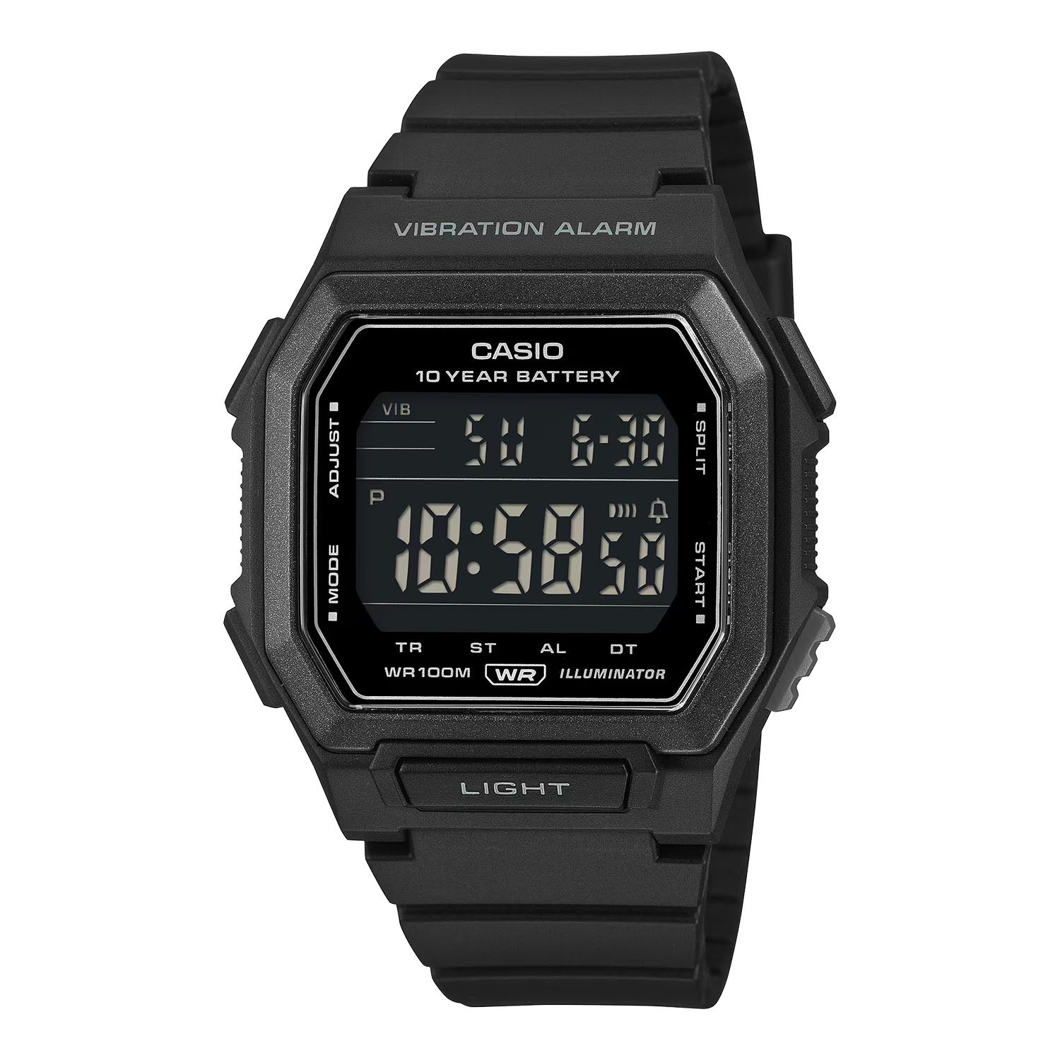 CASIO カシオ W-738H-1B ブラック ブラック文字盤 デジタル メンズ 腕時計 