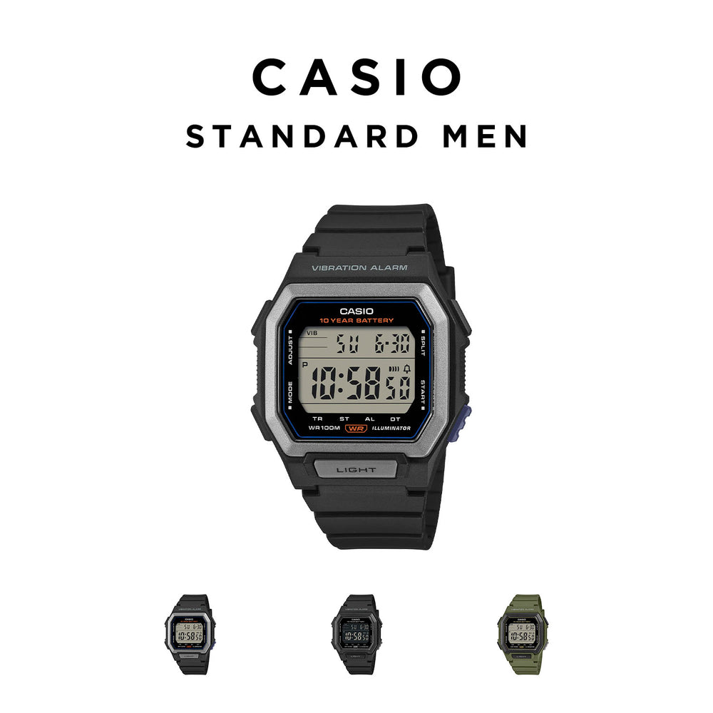 CASIO カシオ W-217H メンズ 腕時計 5気圧防水 10年保証
