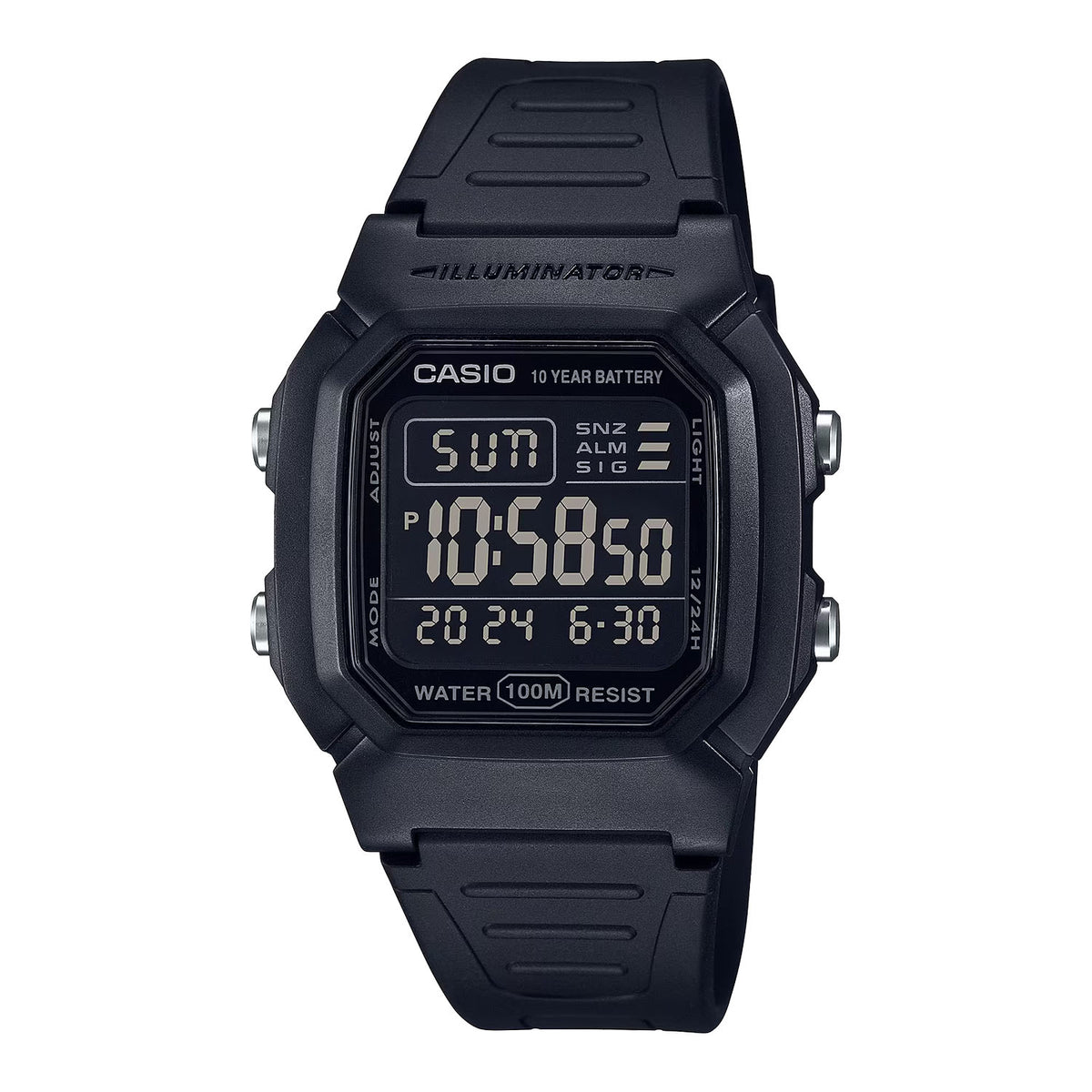 CASIO カシオ W-800H-1B ブラック ブラック文字盤 デジタル メンズ 腕時計 