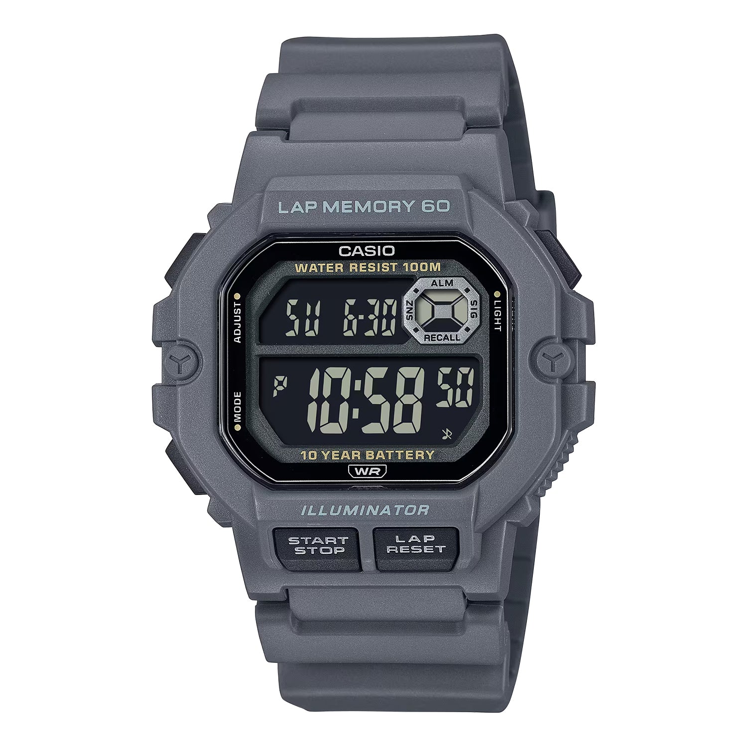 CASIO カシオ WS-1400H-8B グレー ブラック文字盤 デジタル メンズ 腕時計