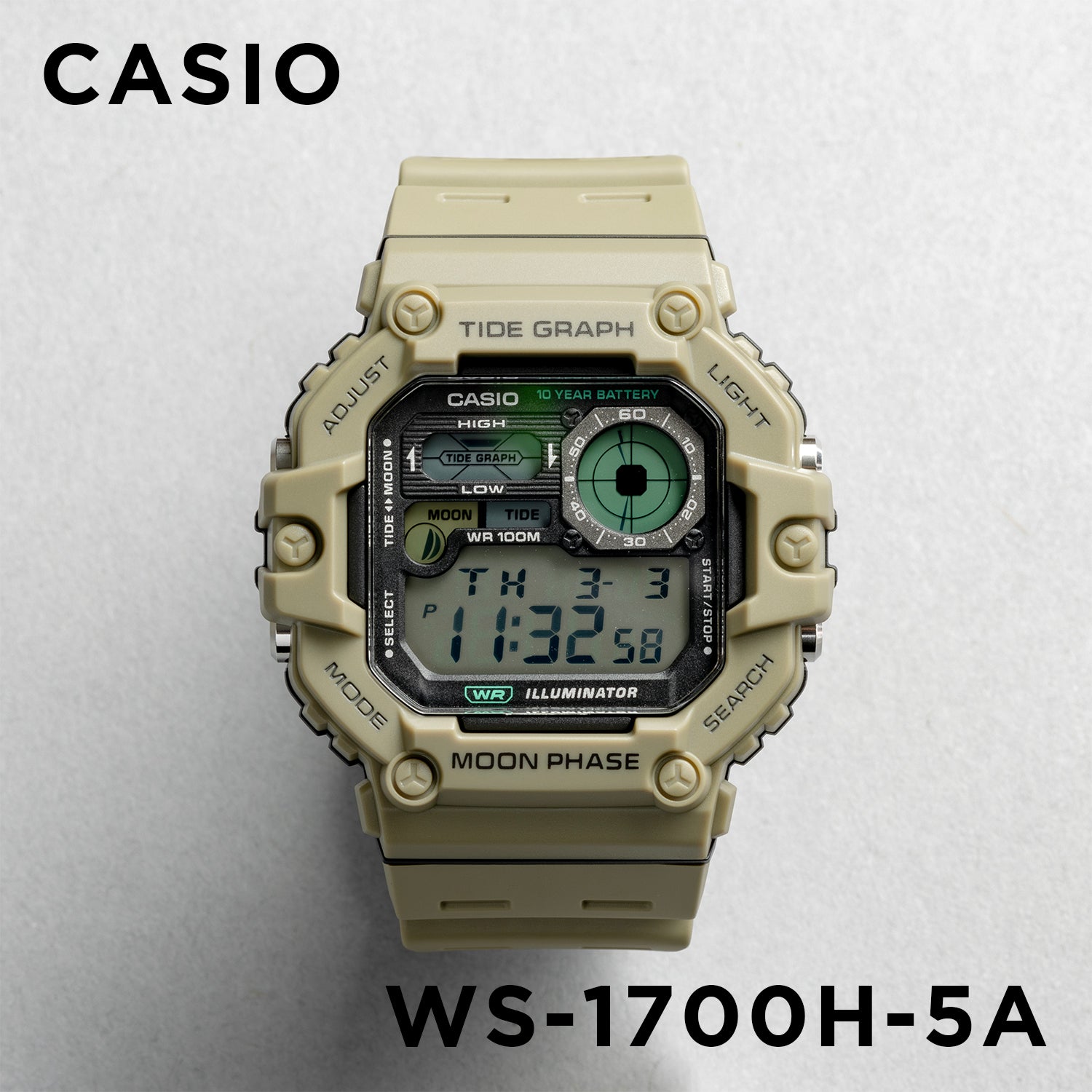 Casio Sports Mens WS-1700H. 腕時計 ws-1700h-5a_1