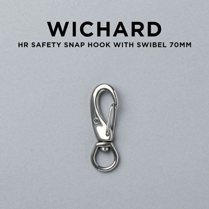 【日本未発売】WICHARDHRSAFETYSNAPHOOKWITHSWIBELウィチャードセーフティスナップフックスイベル70MM2384キーリングキーホルダーカラビナ鍵ブランドアウトドアステンレスシルバー海外モデルギフトプレゼント