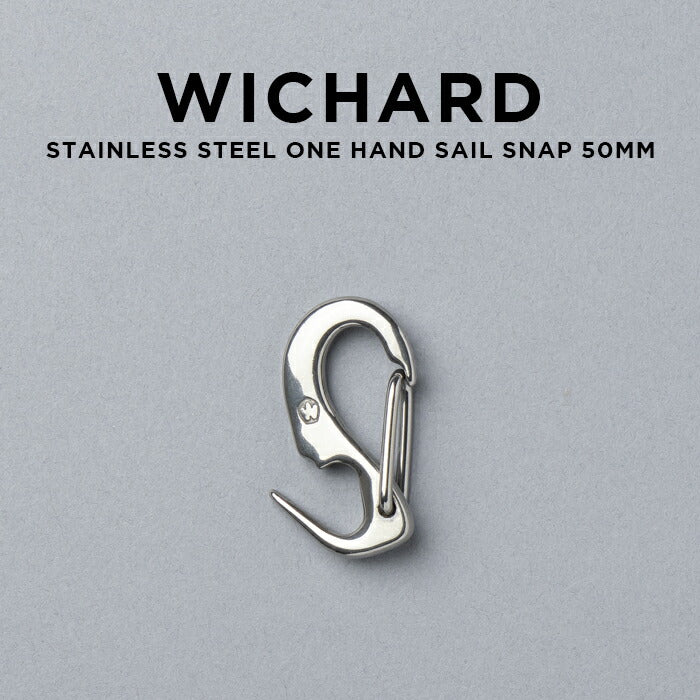 【日本未発売】WICHARDSTAINLESSSTEELONEHANDSAILSNAPウィチャードステンレススチールワンハンドセイルスナップ50MM2486キーリングキーホルダーカラビナ鍵ブランドアウトドアステンレスシルバー海外モデルギフトプレゼント