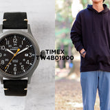 TIMEXタイメックスエクスペディションスカウト40MMTW4B01900腕時計メンズレディースミリタリーアナログシルバーブラック黒レザー革ベルト