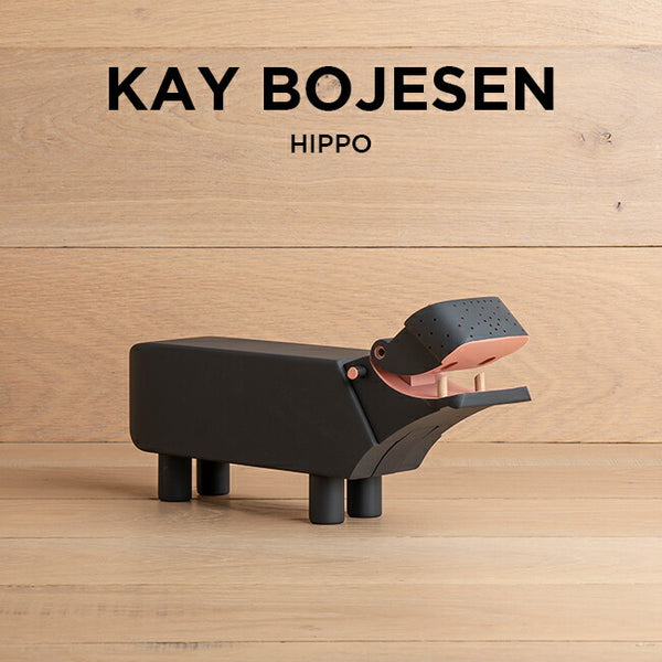 KAYBOJESENDENMARKカイボイスンデンマークカバブラック39206北欧インテリア木製玩具置物オブジェペン置きチョーク置きかばブラック黒ギフトプレゼント