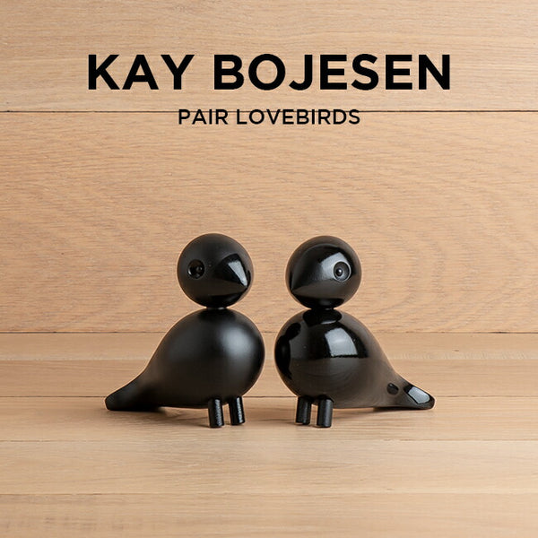 KAYBOJESENDENMARKカイボイスンデンマークペアラブバードブラック39240北欧インテリア木製玩具置物オブジェブランド鳥とりブラック黒ギフトプレゼント