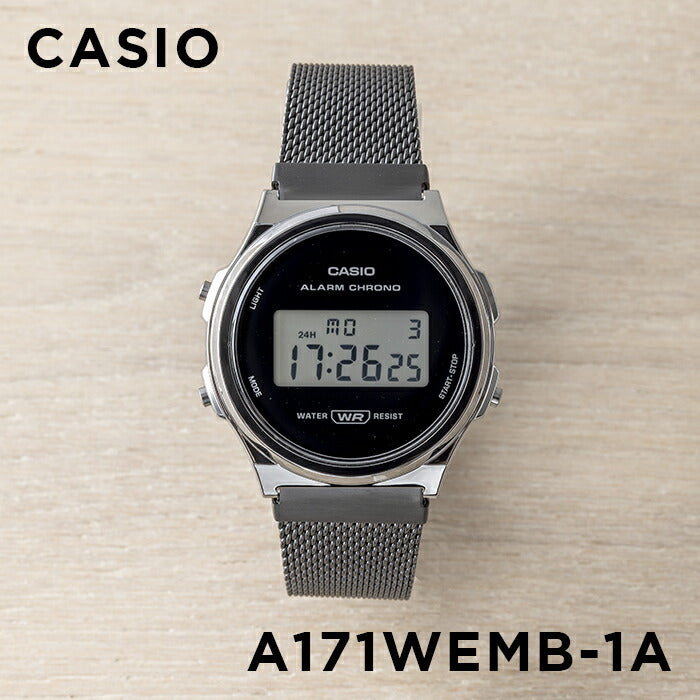 【10年保証】【日本未発売】CASIOSTANDARDカシオスタンダードA171WEMB-1A腕時計時計ブランドメンズレディースキッズ子供男の子女の子チープカシオチプカシデジタル日付カレンダーブラック黒オールブラック海外モデルギフトプレゼント