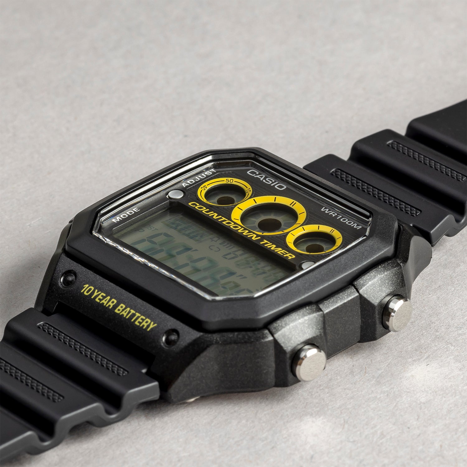 腕時計 CASIO カシオ 海外モデル AE-1300WH-8A チープカシオ ワールドタイム レフリータイマー デジタル メンズ