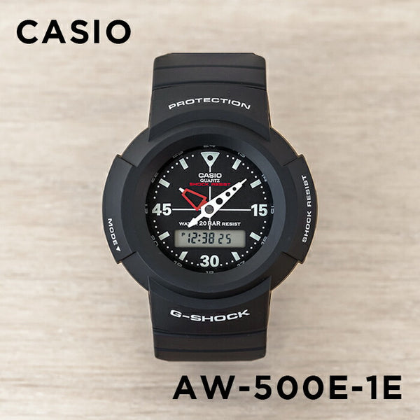 【10年保証】CASIOG-SHOCKカシオGショックAW-500E-1E腕時計メンズキッズ子供男の子アナデジ防水ブラック黒