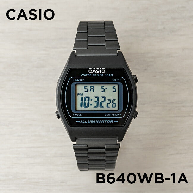 【10年保証】CASIOSTANDARDカシオスタンダードB640WB-1A腕時計時計ブランドメンズレディースキッズ子供男の子女の子チープカシオチプカシデジタル日付カレンダーブラック黒ギフトプレゼント