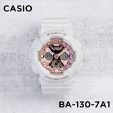 【10年保証】CASIOBABY-GカシオベビーGBA-130-7A1腕時計レディースキッズ子供女の子アナデジ防水ホワイト白ローズゴールド