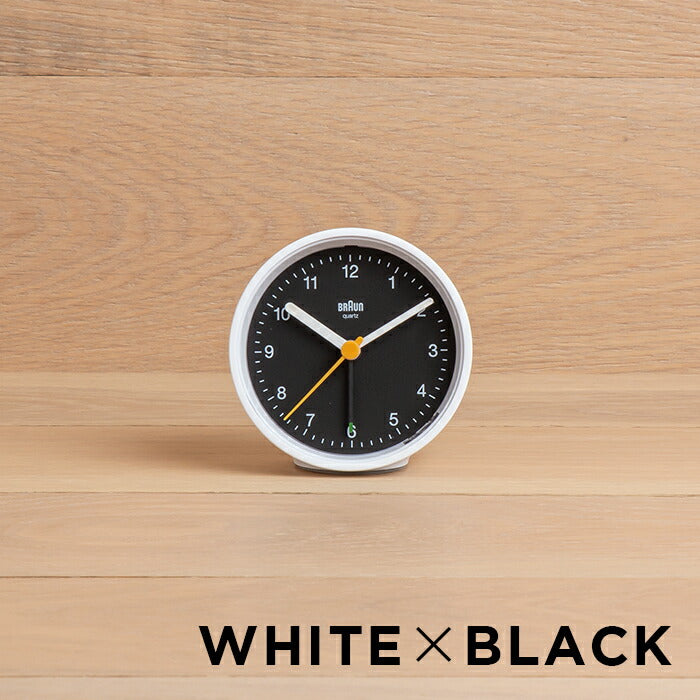 BRAUNブラウンアラームクロックBC12時計置き時計アナログ目覚まし時計トラベル旅行携帯小型ブラック黒ホワイト白グレーギフトプレゼント