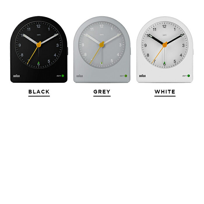 BRAUNブラウンアラームクロックBC22置き時計時計ブランドアナログ目覚まし時計トラベル旅行携帯小型ブラック黒グレーホワイト白ギフトプレゼント