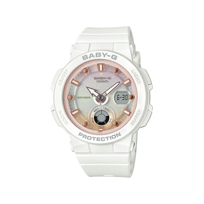 【10年保証】CASIOBABY-GカシオベビーGBGA-250-7A2腕時計レディースキッズ子供女の子アナデジ防水ホワイト白ピンク