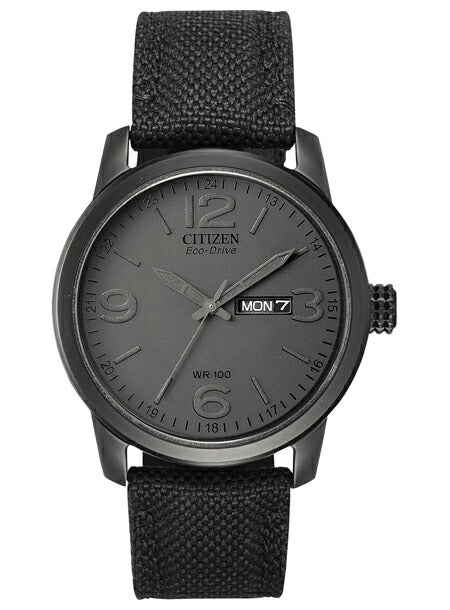 【日本未発売】CITIZENシチズンエコドライブチャンドラーBM8475-00F腕時計メンズ逆輸入ミリタリーアナログソーラーブラック黒ナイロンベルト海外モデル