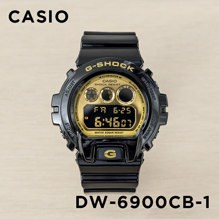 CASIO◆クォーツ腕時計/デジタル/ラバー/GLD/BLK/SS/DW-6900CB