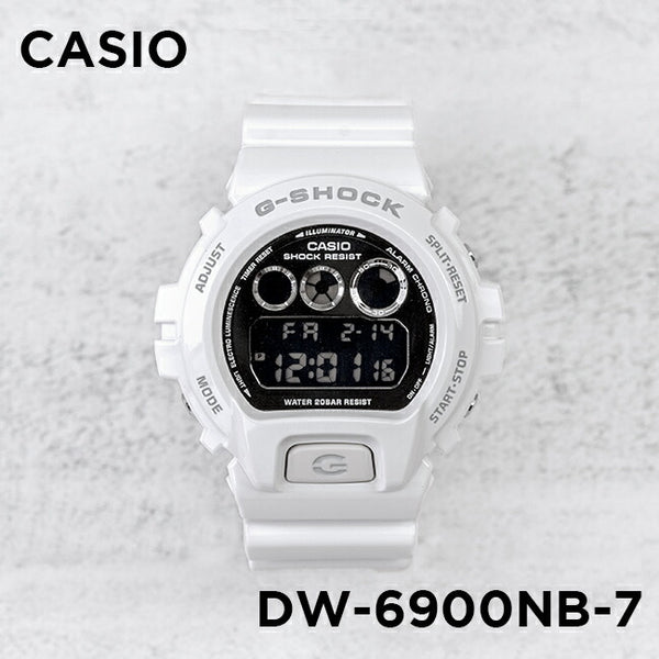 【10年保証】CASIOG-SHOCKカシオGショックDW-6900NB-7腕時計メンズキッズ子供男の子デジタル防水ホワイト白ブラック黒