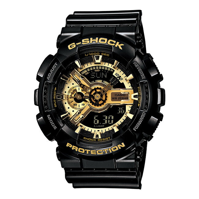 CASIOG-SHOCKBLACK×GOLDSERIESカシオGショックブラック×ゴールドシリーズGA-110GB-1A腕時計メンズジーショックアナデジ防水ブラック黒ゴールド金