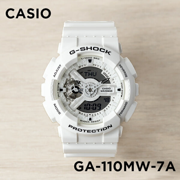 【10年保証】CASIOG-SHOCKカシオGショックGA-110MW-7A腕時計メンズキッズ子供男の子アナデジ防水ホワイト白