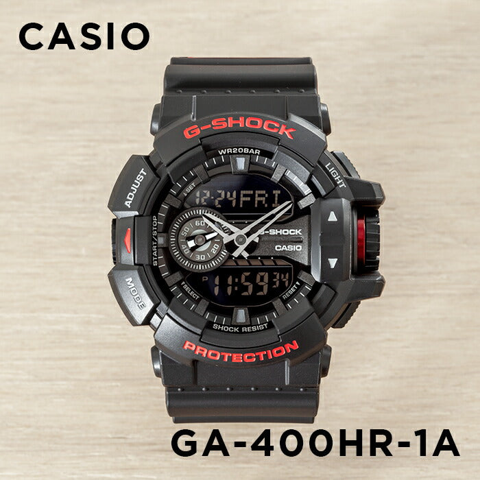 CASIOG-SHOCKBLACK&REDSERIESカシオG-ショックブラック＆レッドシリーズGA-400HR-1A腕時計メンズジーショックアナデジ防水ブラック黒レッド赤
