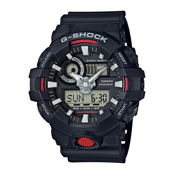 CASIOG-SHOCKカシオGショックGA-700-1A腕時計メンズジーショックアナデジ防水ブラック黒レッド赤