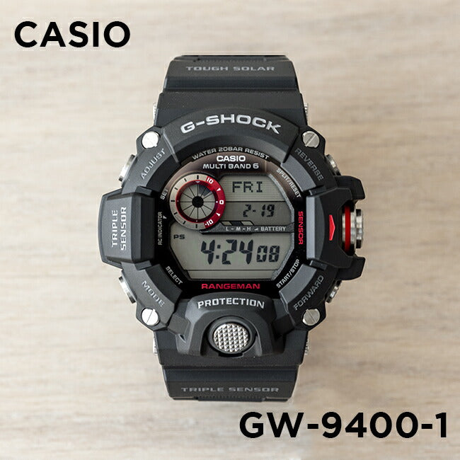 【10年保証】CASIOG-SHOCKカシオGショックレンジマンGW-9400-1腕時計時計ブランドメンズキッズ子供男の子デジタル電波ソーラーソーラー電波日付カレンダー防水ブラック黒ギフトプレゼント