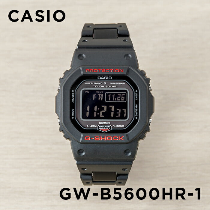 【10年保証】CASIOG-SHOCKカシオGショックGW-B5600HR-1腕時計時計ブランドメンズキッズ子供男の子デジタル電波ソーラーソーラー電波ブルートゥース日付カレンダー防水ブラック黒ギフトプレゼント