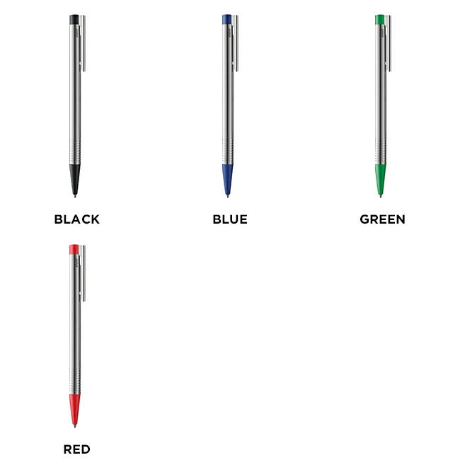 LAMYラミーロゴステンレス油性ボールペン筆記用具文房具ブラック黒シルバーレッド赤ブルー青グリーン緑