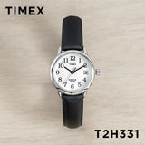 【日本未発売】TIMEXEASYREADERタイメックスイージーリーダー25MMレディースT2H331腕時計時計ブランドアナログシルバーホワイト白レザー革ベルト海外モデルギフトプレゼント