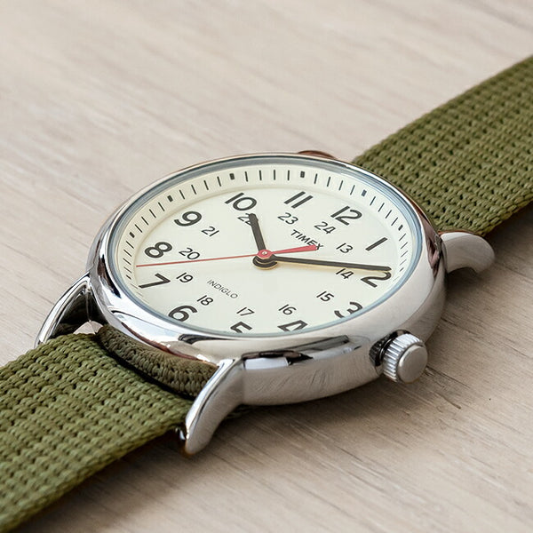TIMEXWEEKENDERタイメックスウィークエンダー38MMメンズT2N651腕時計時計ブランドレディースミリタリーアナログカーキアイボリーナイロンベルトギフトプレゼント