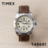 【日本未発売】TIMEXEXPEDITIONタイメックスエクスペディショントラディショナル40MMT46681腕時計時計ブランドメンズレディースミリタリーアナログシルバーアイボリーレザー革ベルト海外モデルギフトプレゼント