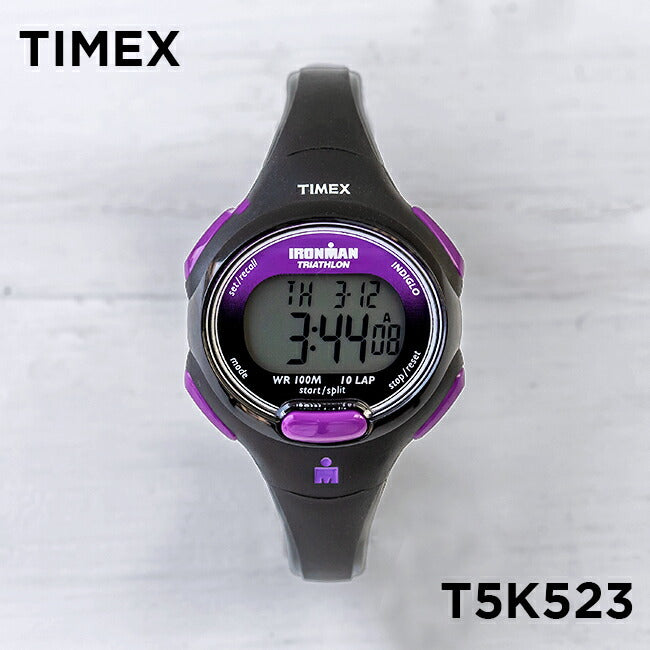 TIMEXIRONMANタイメックスアイアンマンエッセンシャル10レディースT5K523腕時計時計ブランドランニングウォッチデジタルブラック黒パープル紫ギフトプレゼント