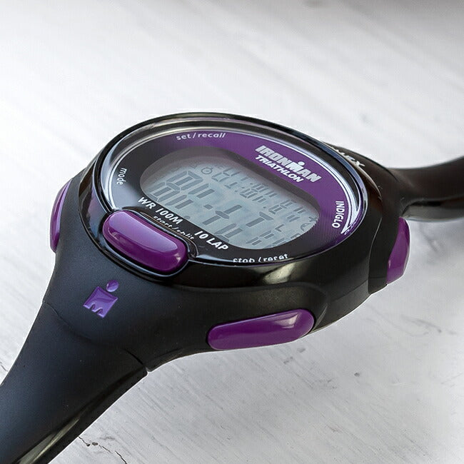 TIMEXIRONMANタイメックスアイアンマンエッセンシャル10レディースT5K523腕時計時計ブランドランニングウォッチデジタルブラック黒パープル紫ギフトプレゼント