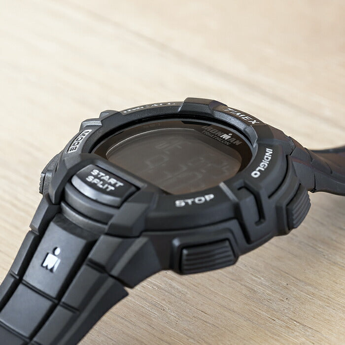 TIMEXタイメックスアイアンマン30ラップラギッドメンズT5K793腕時計レディースランニングウォッチデジタルブラック黒オールブラック