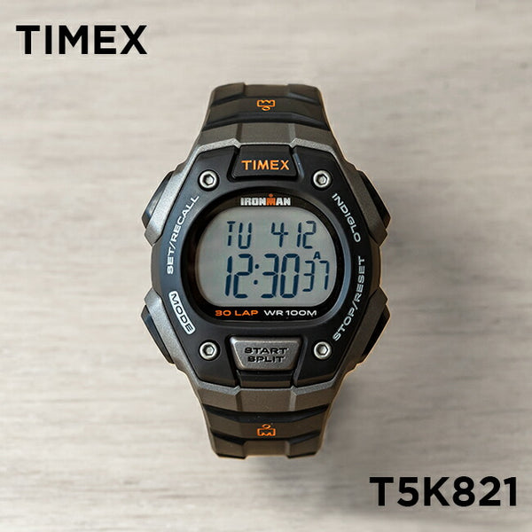 【日本未発売】TIMEXIRONMANタイメックスアイアンマンクラシック3041MMメンズT5K821腕時計時計ブランドレディースランニングウォッチデジタルグレーブラック黒海外モデルギフトプレゼント
