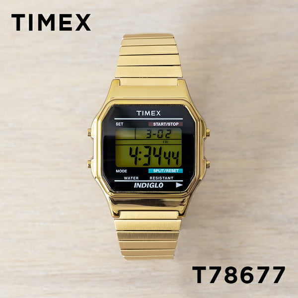 TIMEXタイメックスクラシックデジタルT78677腕時計時計ブランドメンズレディースゴールド金ブラック黒ギフトプレゼント