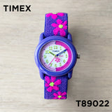 TIMEXKIDSタイメックスキッズアナログ29MMT89022腕時計時計ブランド子供女の子アナログパープル紫ピンクフラワー花ギフトプレゼント