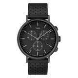 TIMEXFAIRFIELDタイメックスフェアフィールドクロノグラフ41MMTW2R26800腕時計時計ブランドメンズアナログブラック黒オールブラックレザー革ベルトギフトプレゼント