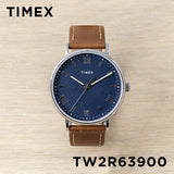 【日本未発売】TIMEXタイメックスサウスビュー41MMメンズTW2R63900腕時計レディースアナログネイビーブラウン茶レザー革ベルト海外モデル