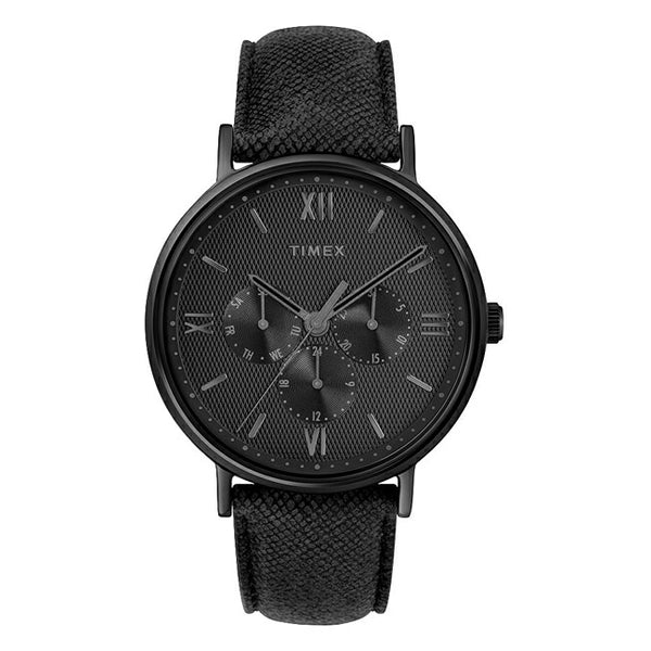 TIMEXSOUTHVIEWタイメックスサウスビューマルチ41MMTW2T35200腕時計時計ブランドメンズレディースアナログブラック黒オールブラックレザー革ベルトギフトプレゼント